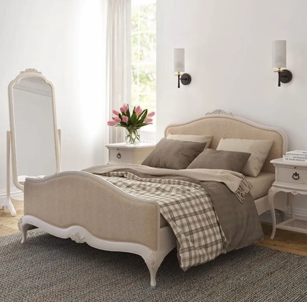Willis & Gambier Ivory Upholstered Bed Frame